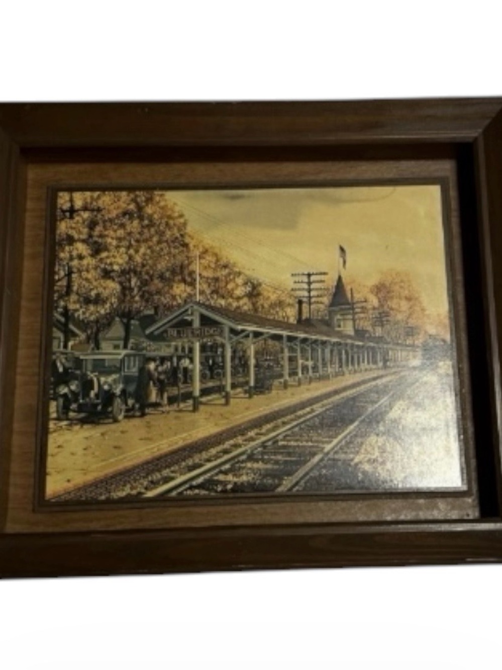Vintage~Ken Eberts~1920s Wood Shadow Box ~ Blueridge Pennsylvania Train Station